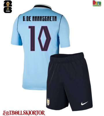 Uruguay Giorgian de Arrascaeta #10 Hemmakläder Barn VM 2026 Kortärmad (+ Korta byxor)